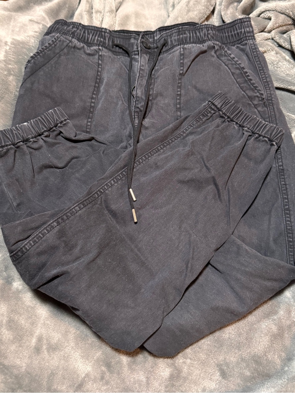 American Eagle Outfitters Black Elastic Waist Joggers